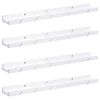 vidaXL Falpolc polcokkal 4 pcs Feh&eacute;r m&aacute;rv&aacute;ny 60 x 9 x 3 cm Faanyag