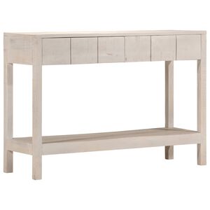 vidaXL feh&eacute;r t&ouml;m&ouml;r mang&oacute;fa t&aacute;lal&oacute;asztal 110 x 35 x 75 cm