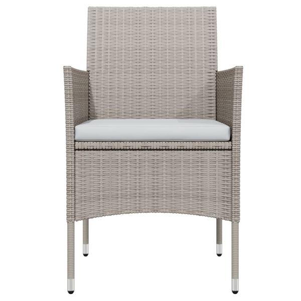 vidaXL 5 r&eacute;szes b&eacute;zs &eacute;s fekete kerti &eacute;tkezőgarnit&uacute;ra p&aacute;rn&aacute;kkal