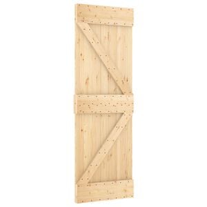 vidaXL Cs&uacute;sz&oacute; ajt&oacute; NARVIK Term&eacute;szetes &eacute;s Fekete 85 x 210 cm (213,5 cm)