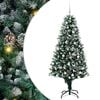 vidaXL Mű kar&aacute;csonyfa 300 LED-del Z&ouml;ld 180 cm PVC &eacute;s Ac&eacute;l &eacute;s Műanyag