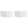vidaXL Fali &eacute;jjeli szekr&eacute;ny 2 pcs Magasf&eacute;nyű Feh&eacute;r 33 x 34,5 x 20 cm
