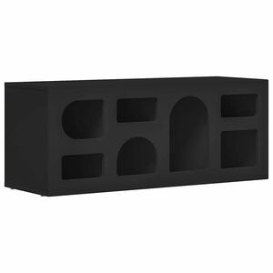 vidaXL TV szekr&eacute;ny ELST 100 x 35 x 40 cm Fekete Szerelt Fa