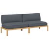 vidaXL Kanap&eacute; Szett p&aacute;rn&aacute;val Antracit 240 x 92 x 69 cm T&ouml;m&ouml;r Ak&aacute;cfa