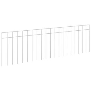 vidaXL Kertker&iacute;t&eacute;s panel 24 db 100 x 30 cm Horganyzott Ac&eacute;l Ez&uuml;st