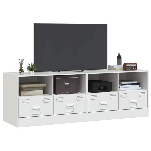 vidaXL 2 db fehér acél TV-szekrény 67 x 39 x 44 cm