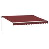 vidaXL burgundi v&ouml;r&ouml;s k&eacute;zzel kih&uacute;zhat&oacute; napellenző 350 x 250 cm