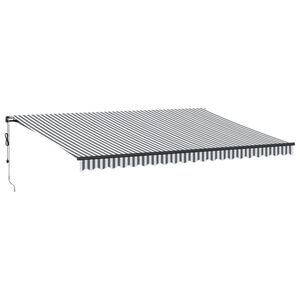 vidaXL antracitsz&uuml;rke-feh&eacute;r automata kih&uacute;zhat&oacute; napellenző 500 x 350 cm