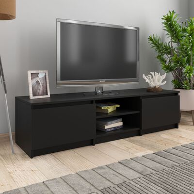 vidaXL fekete forgácslap TV-szekrény 140 x 40 x 35,5 cm