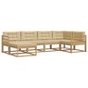 vidaXL K&uuml;lt&eacute;ri kanap&eacute; szett 5 db Feh&eacute;r &eacute;s B&eacute;zs Poli&eacute;szter