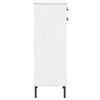 vidaXL OSLO fehér tömör fenyőfa cipőszekrény fém lábakkal