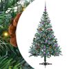 vidaXL Mű kar&aacute;csonyfa 150 LED-del &aacute;llv&aacute;nnyal Z&ouml;ld 150 cm PVC &eacute;s Ac&eacute;l