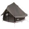 vidaXL Tipi s&aacute;tor tetővel Barna Sz&uuml;rke 250 x 250 cm Poli&eacute;szter &eacute;s ac&eacute;l