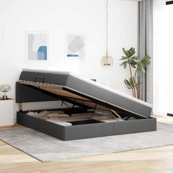 vidaXL &Aacute;gy t&aacute;rol&oacute;val &eacute;s matraccal S&ouml;t&eacute;tsz&uuml;rke 160 x 200 cm Faanyag