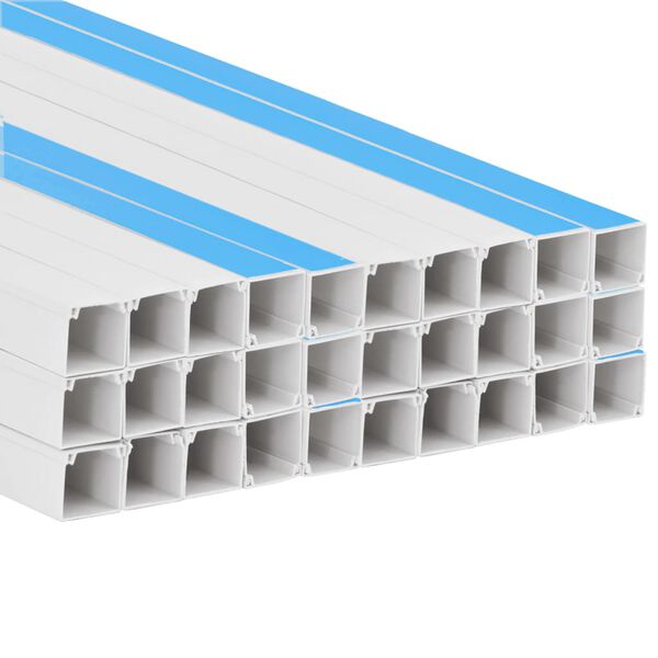 vidaXL &ouml;ntapad&oacute;s PVC k&aacute;belcsatorna 40 x 40 mm 30 m