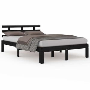 vidaXL fekete t&ouml;m&ouml;r fa &aacute;gykeret 200x200 cm