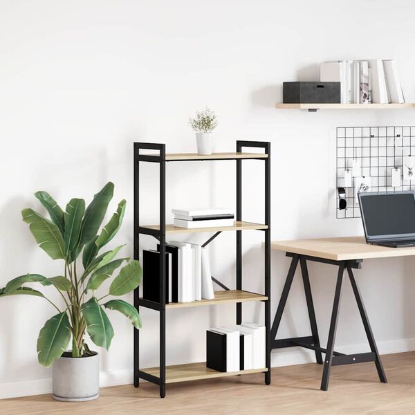 vidaXL K&ouml;nyvespolc Sonoma t&ouml;lgy 40 x 30 x 85 cm Faanyag