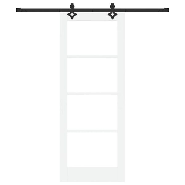 vidaXL Csúszó ajtó ORKDAL Fehér és fekete 78 x 202 cm