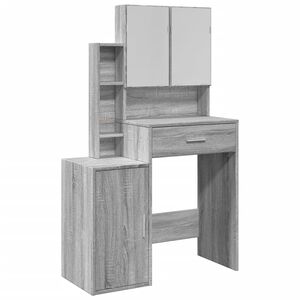 vidaXL sz&uuml;rke sonoma sz&iacute;nű f&eacute;s&uuml;lk&ouml;dőasztal szekr&eacute;nnyel 80 x 35 x 132cm