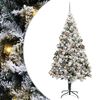 vidaXL Mű kar&aacute;csonyfa 300 LED-del Feh&eacute;r 180 cm PVC &eacute;s Ac&eacute;l &eacute;s Műanyag