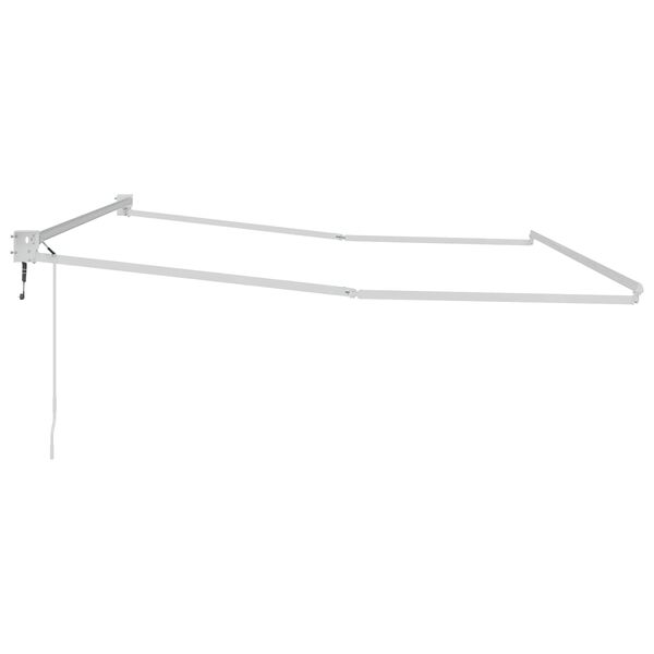 vidaXL Elektromos kih&uacute;zhat&oacute; napellenző keret Feh&eacute;r 4 x 2 m Alum&iacute;nium