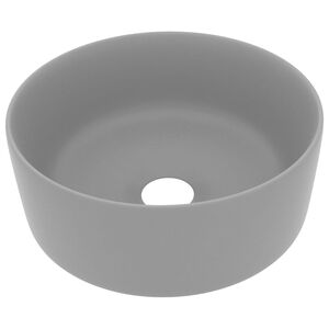 vidaXL kerek matt vil&aacute;gossz&uuml;rke ker&aacute;mia luxus mosd&oacute;kagyl&oacute; 40 x 15 cm