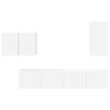 vidaXL TV falit kabinet szett Falra szerelhető 4 pcs Feh&eacute;r Faanyag