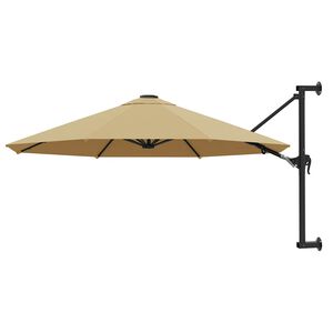 vidaXL t&oacute;psz&iacute;nű falra szerelhető napernyő f&eacute;mr&uacute;ddal 300 cm