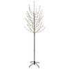 vidaXL LED Kar&aacute;csonyi Fenyő Fekete 47 x 210 cm Ac&eacute;l 180 LED