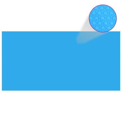 vidaXL kék polietilén medencetakaró 975 x 488 cm