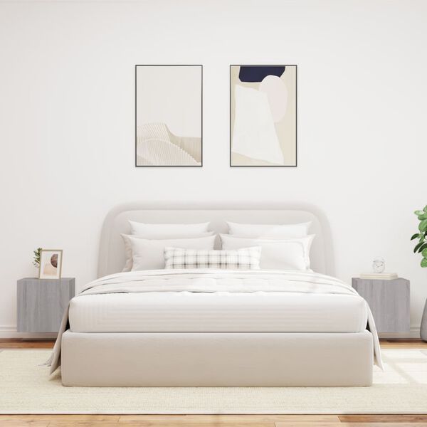 vidaXL 2 db sz&uuml;rke sonoma fali TV-szekr&eacute;ny LED-ekkel 40,5x35x40 cm