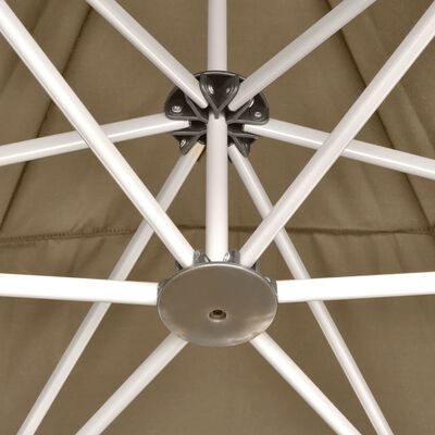 vidaXL tópszínű összecsukható hatszögletű pavilon 3,6 x 3,1 m 220 g/m²
