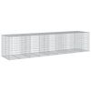 vidaXL horganyzott vas gabion kos&aacute;r fed&eacute;llel 450 x 100 x 100 cm