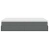 vidaXL Ottomán ágykeret matraccal sötét szürke 120x200cm szövet