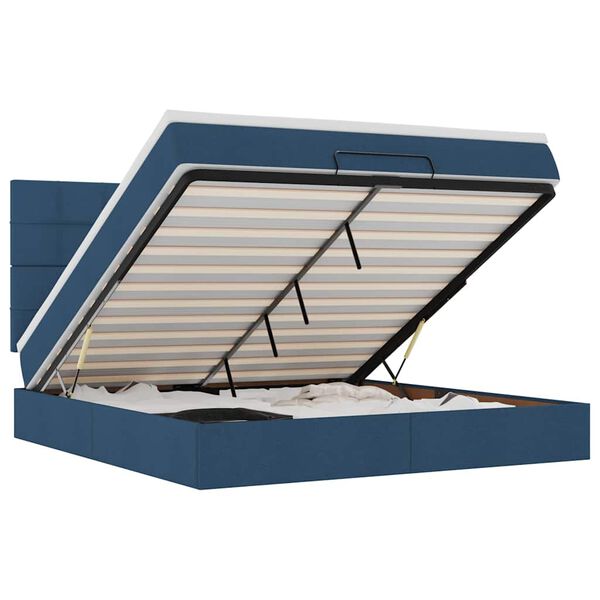 vidaXL Ottom&aacute;n &aacute;gykeret matraccal K&eacute;k 180x200cm anyaggal