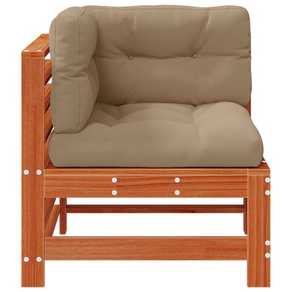 vidaXL Kerti Sarokkanap&eacute; T&ouml;m&ouml;r fenyő Viaszbarna