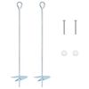 vidaXL F&ouml;ldi horgony 2 db &Oslash;10 x 50 cm Galvaniz&aacute;lt f&eacute;m Ez&uuml;st