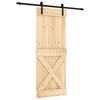 vidaXL Cs&uacute;sz&oacute; ajt&oacute; Term&eacute;szetes &eacute;s Fekete 80 x 210 cm Szil&aacute;rd Fenyőfa