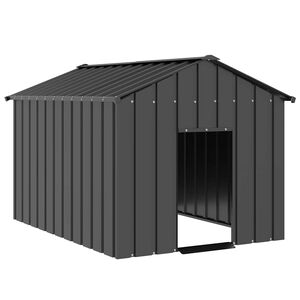 vidaXL Kutyah&aacute;z tetővel 113x153x101 cm horganyzott ac&eacute;l