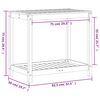 vidaXL tömör fenyőfa ültetőasztal polccal 82,5x50x75 cm