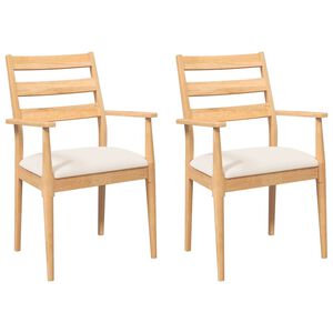 vidaXL 2 db t&ouml;m&ouml;rfa gumib&oacute;l k&eacute;sz&uuml;lt &eacute;tkezősz&eacute;kek p&aacute;rn&aacute;kkal