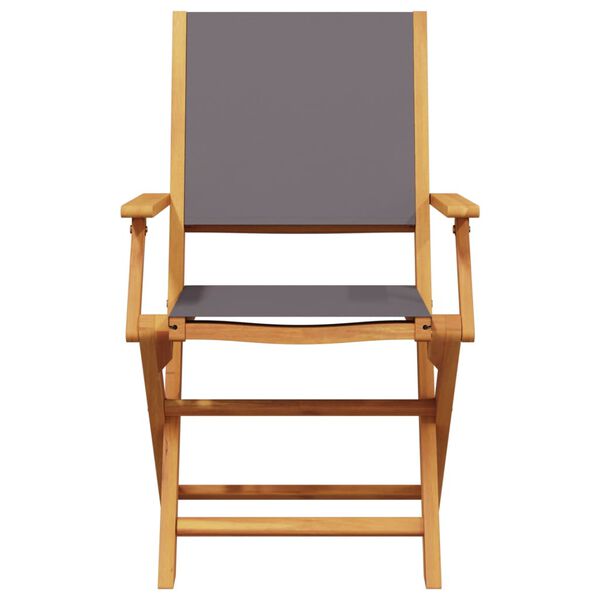 vidaXL 5-részes antracitszürke szövet tömör fa kerti étkezőgarnitúra