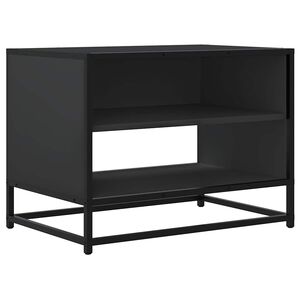 vidaXL fekete szerelt fa &eacute;s f&eacute;m TV-szekr&eacute;ny 61x40x46 cm