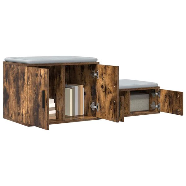 vidaXL T&aacute;rol&oacute;szekr&eacute;ny 2 pcs F&uuml;st&ouml;lt t&ouml;lgy 127 x 41 x 40 cm Faanyag