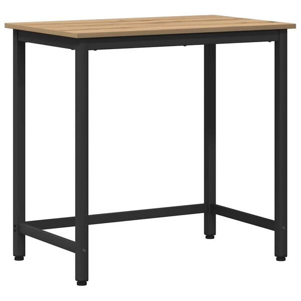 vidaXL asztal Artisan t&ouml;lgy 100 x 50 x 76,5 cm Műszaki fa &eacute;s ac&eacute;l