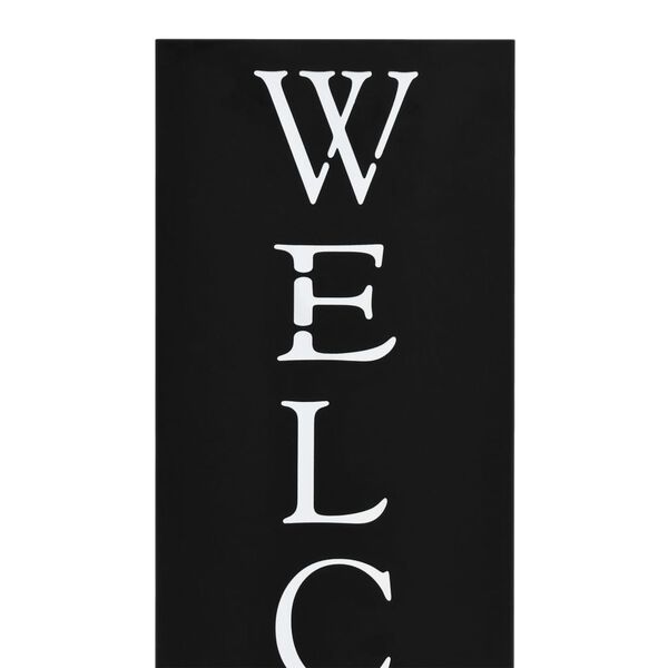 vidaXL fekete acél esernyőtartó "WELCOME" felirattal