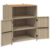 vidaXL Cabinet ajt&oacute;val B&eacute;zs 70 x 50 x 87 cm Poli&eacute;szter &eacute;s Roly Rattan