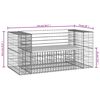 vidaXL t&ouml;m&ouml;r fenyőfa gabion kerti pad 143x71x65,5 cm
