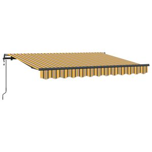 vidaXL Beh&uacute;zhat&oacute; napellenző S&aacute;rga &eacute;s Sz&uuml;rke 250 x 200 cm sz&ouml;vet
