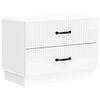 vidaXL &Eacute;jjeliszekr&eacute;ny Magasf&eacute;nyű Feh&eacute;r 62 x 34,5 x 44,5 cm Szerelt Fa